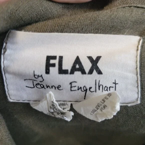 Vintage 90's Flax by Jeanne Engelhart Linen Jacket Size M - Picture 8 of 10